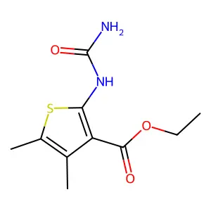 Ethyl 2-[(aminocarbonyl)amino]-4,5-dimethyl-3-thiophenecarboxylate structure