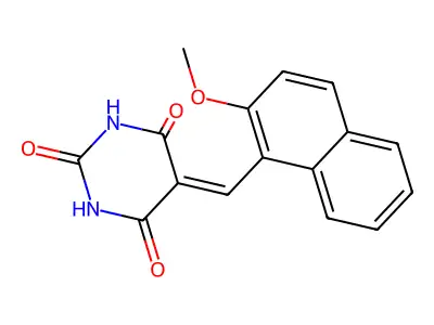 5-[(2-Methoxynaphthalen-1-yl)methylidene]-1,3-diazinane-2,4,6-trione structure