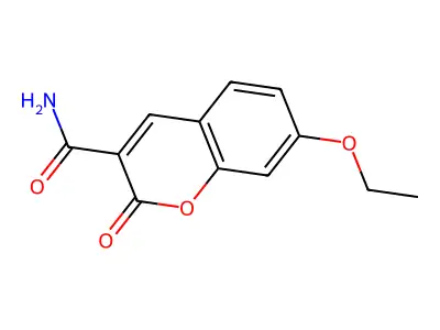 7-Ethoxy-2-oxochromene-3-carboxamide structure