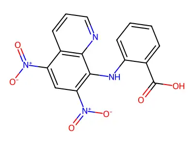 2-[(5,7-dinitroquinolin-8-yl)amino]benzoic Acid structure