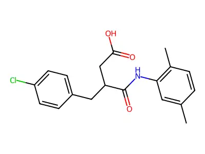 3-(4-Chlorobenzyl)-N-(2,5-dimethylphenyl)succinamic acid structure