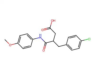 2-(4-Chlorobenzyl)-N-(4-methoxyphenyl)-succinamic acid structure