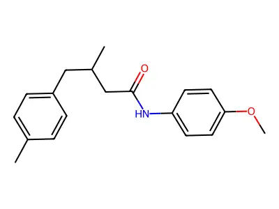 N-(4-methoxyphenyl)-3-methyl-4-(4-methylphenyl)butanamide structure