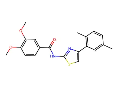 N-[4-(2,5-dimethylphenyl)-1,3-thiazol-2-yl]-3,4-dimethoxybenzamide structure
