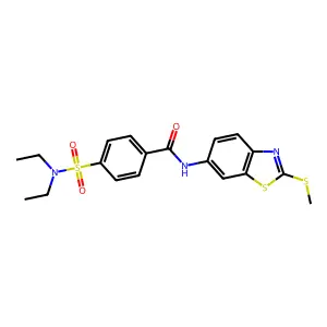 4-(N,N-diethylsulfamoyl)-N-(2-(methylthio)benzo[d]thiazol-6-yl)benzamide structure