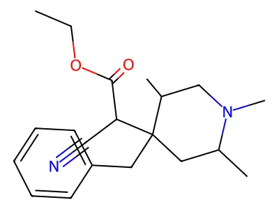 Ethyl (4-benzyl-1,2,5-trimethylpiperidin-4-yl)(cyano)acetate structure