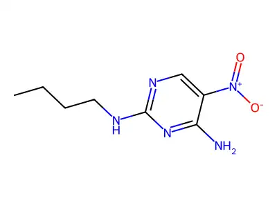N~2~-Butyl-5-nitropyrimidine-2,4(1H,3H)-diimine structure
