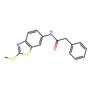 N-(2-(methylthio)benzo[d]thiazol-6-yl)-2-phenylacetamide structure