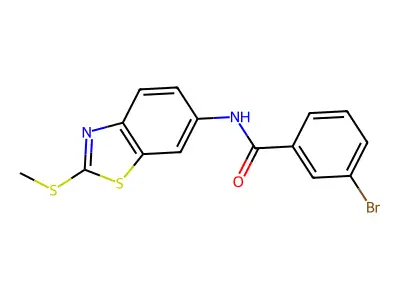 3-bromo-N-(2-(methylthio)benzo[d]thiazol-6-yl)benzamide structure