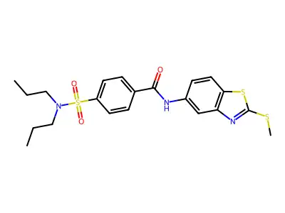 4-(N,N-dipropylsulfamoyl)-N-(2-(methylthio)benzo[d]thiazol-5-yl)benzamide structure