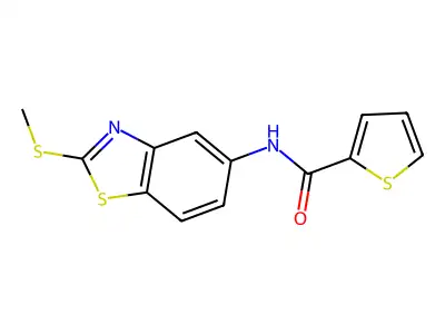 N-(2-(methylthio)benzo[d]thiazol-5-yl)thiophene-2-carboxamide structure
