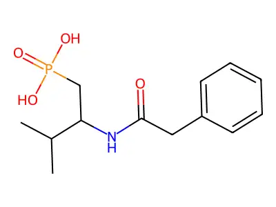 [3-Methyl-2-(2-phenylacetamido)butyl]phosphonic acid structure