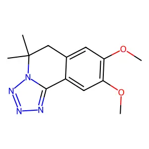 8,9-Dimethoxy-5,5-dimethyl-5,6-dihydrotetrazolo[5,1-a]isoquinoline structure