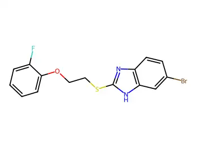 6-bromo-2-[2-(2-fluorophenoxy)ethylsulfanyl]-1H-benzimidazole structure