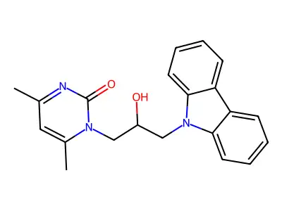 1-(3-Carbazol-9-yl-2-hydroxy-propyl)-4,6-dimethyl-1H-pyrimidin-2-one structure