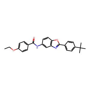 N-[2-(4-tert-butylphenyl)-1,3-benzoxazol-5-yl]-4-ethoxybenzamide structure