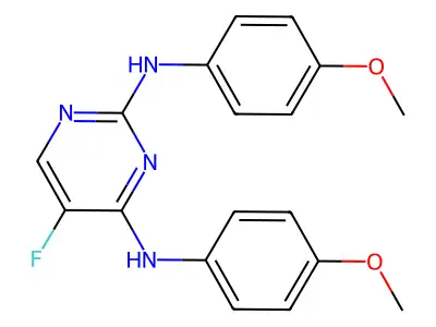 5-fluoro-N,N'-bis(4-methoxyphenyl)pyrimidine-2,4-diamine structure