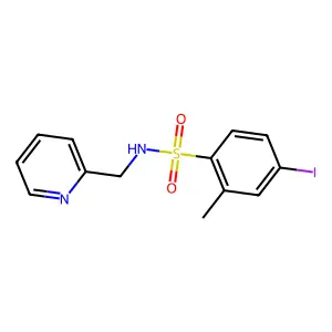 4-iodo-2-methyl-N-(pyridin-2-ylmethyl)benzenesulfonamide structure