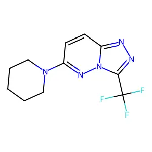 6-Piperidin-1-yl-3-(trifluoromethyl)-[1,2,4]triazolo[4,3-b]pyridazine structure