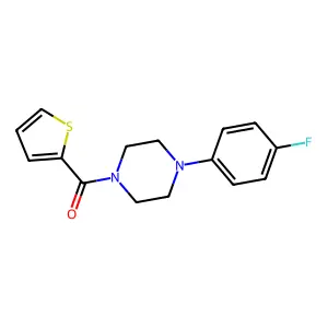 1-(4-Fluorophenyl)-4-(thiophene-2-carbonyl)piperazine structure