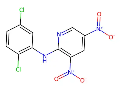 N-(2,5-dichlorophenyl)-3,5-dinitropyridin-2-amine structure