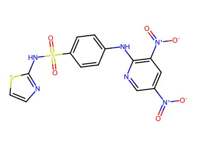 4-((3,5-dinitropyridin-2-yl)amino)-N-(thiazol-2-yl)benzenesulfonamide structure