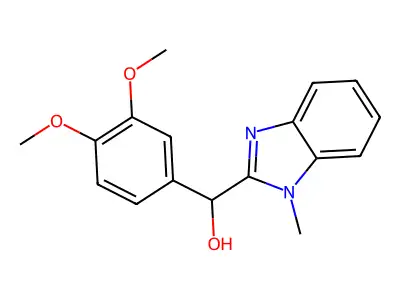 (3,4-Dimethoxyphenyl)-(1-methylbenzimidazol-2-yl)methanol structure