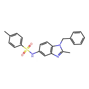 N-(1-benzyl-2-methyl-1H-benzimidazol-5-yl)-4-methylbenzenesulfonamide structure