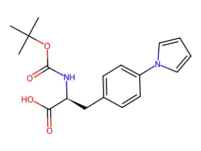 N-(tert.-Butoxycarbonyl)3-[4-(1-pyrrolyl)phenyl]-L-alanine structure