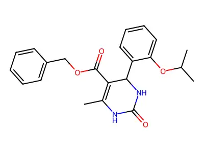 benzyl 6-methyl-2-oxo-4-[2-(propan-2-yloxy)phenyl]-1,2,3,4-tetrahydropyrimidine-5-carboxylate structure