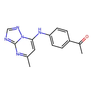 1-[4-[(5-Methyl-[1,2,4]triazolo[1,5-a]pyrimidin-7-yl)amino]phenyl]ethanone structure