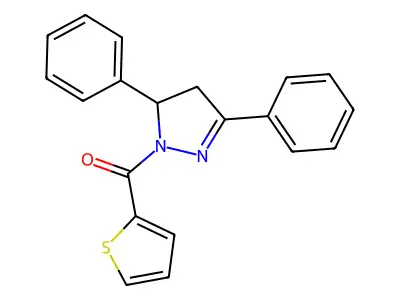 (3,5-Diphenyl-3,4-dihydropyrazol-2-yl)-thiophen-2-ylmethanone structure