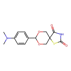 8-[4-(Dimethylamino)phenyl]-7,9-dioxa-1-thia-3-azaspiro[4.5]decane-2,4-dione structure