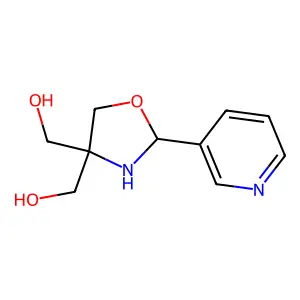 (4-Hydroxymethyl-2-pyridin-3-yl-oxazolidin-4-yl)-methanol structure