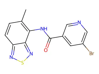 5-Bromo-N-(5-methyl-2,1,3-benzothiadiazol-4-yl)-3-pyridinecarboxamide structure