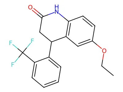 6-ethoxy-4-[2-(trifluoromethyl)phenyl]-3,4-dihydro-1H-quinolin-2-one structure