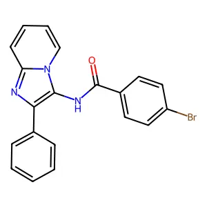 4-bromo-N-(2-phenylimidazo[1,2-a]pyridin-3-yl)benzamide structure