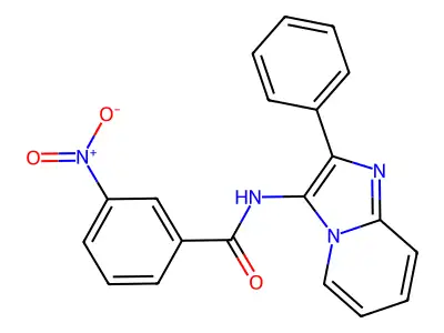 3-nitro-N-(2-phenylimidazo[1,2-a]pyridin-3-yl)benzamide structure