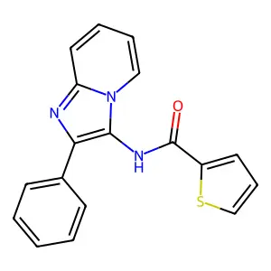N-{2-phenylimidazo[1,2-a]pyridin-3-yl}thiophene-2-carboxamide structure