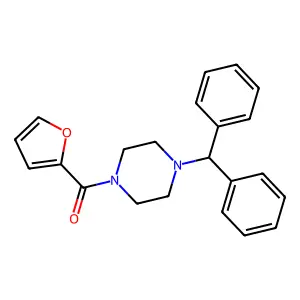 (4-Benzhydrylpiperazin-1-yl)-(furan-2-yl)methanone structure