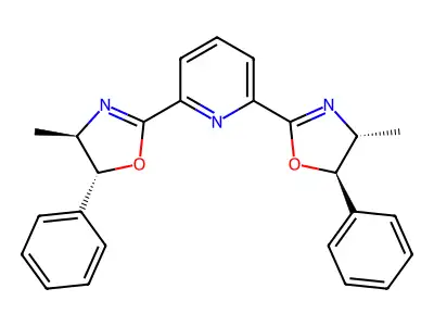 2,6-Bis[(4S,5S)-4-methyl-5-phenyl-2-oxazolinyl]pyridine structure