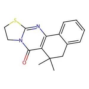 6,6-dimethyl-5,6,9,10-tetrahydro-7H-benzo[h][1,3]thiazolo[2,3-b]quinazolin-7-one structure