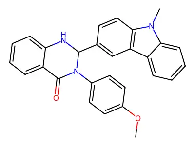 3-(4-Methoxyphenyl)-2-(9-methylcarbazol-3-yl)-1,2-dihydroquinazolin-4-one structure
