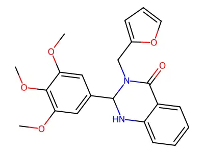 3-(Furan-2-ylmethyl)-2-(3,4,5-trimethoxyphenyl)-1,2-dihydroquinazolin-4-one structure