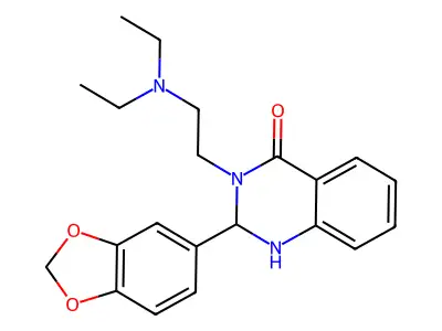 2-(1,3-Benzodioxol-5-yl)-3-(2-diethylaminoethyl)-1,2-dihydroquinazolin-4-one structure