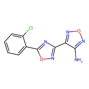 4-[5-(2-Chlorophenyl)-1,2,4-oxadiazol-3-yl]-1,2,5-oxadiazol-3-amine structure