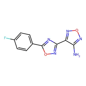 4-[5-(4-Fluorophenyl)-1,2,4-oxadiazol-3-yl]-1,2,5-oxadiazol-3-amine structure