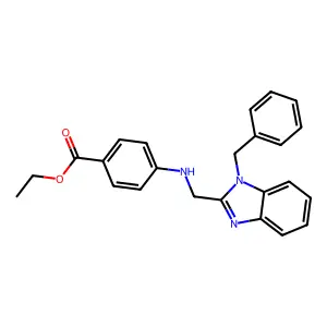 ethyl 4-{[(1-benzyl-1H-benzimidazol-2-yl)methyl]amino}benzoate structure