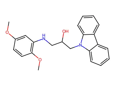 1-(9H-carbazol-9-yl)-3-[(2,5-dimethoxyphenyl)amino]propan-2-ol structure