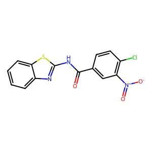 N-(1,3-benzothiazol-2-yl)-4-chloro-3-nitrobenzamide structure